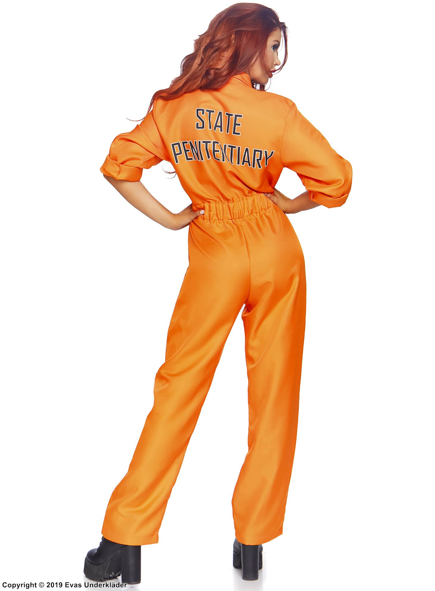 Female prisoner, costume jumpsuit